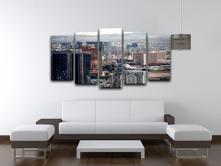 Aerial view of Las Vegas 5 Split Panel Canvas  - Canvas Art Rocks - 3