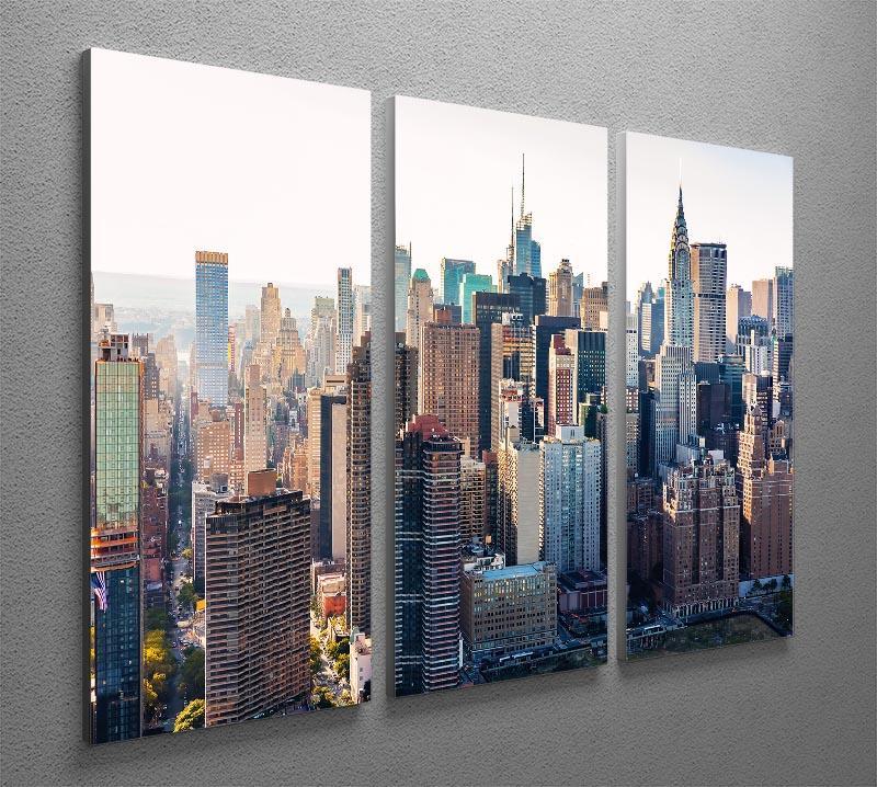 Aerial view of the New York City 3 Split Panel Canvas Print - Canvas Art Rocks - 2