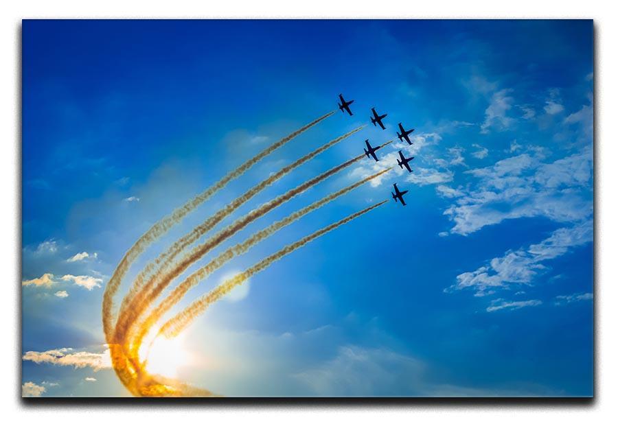 Aerobatic team performs flight Canvas Print or Poster  - Canvas Art Rocks - 1
