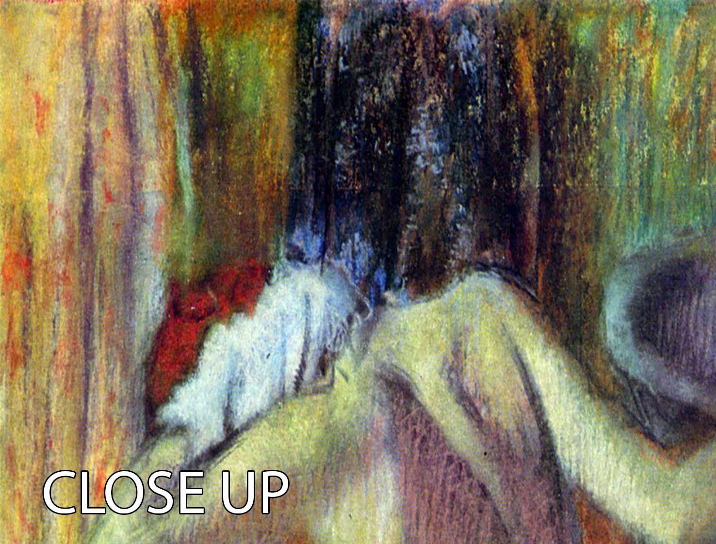After Bathing 4 by Degas 3 Split Panel Canvas Print - Canvas Art Rocks - 3