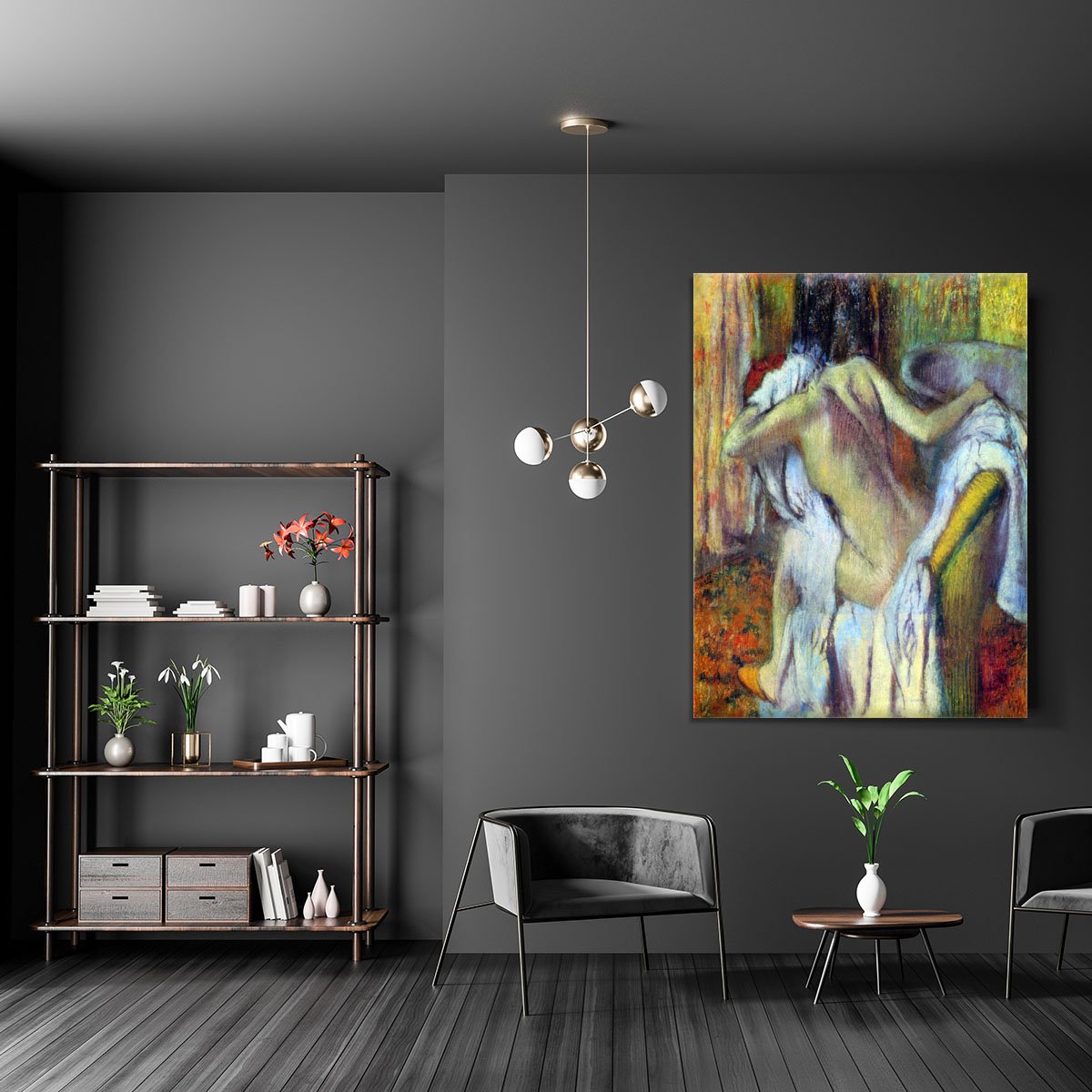 After Bathing 4 by Degas Canvas Print or Poster