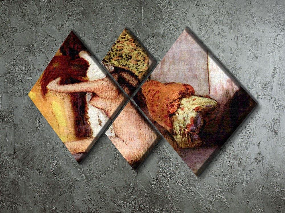 After bathing 2 by Degas 4 Square Multi Panel Canvas - Canvas Art Rocks - 2