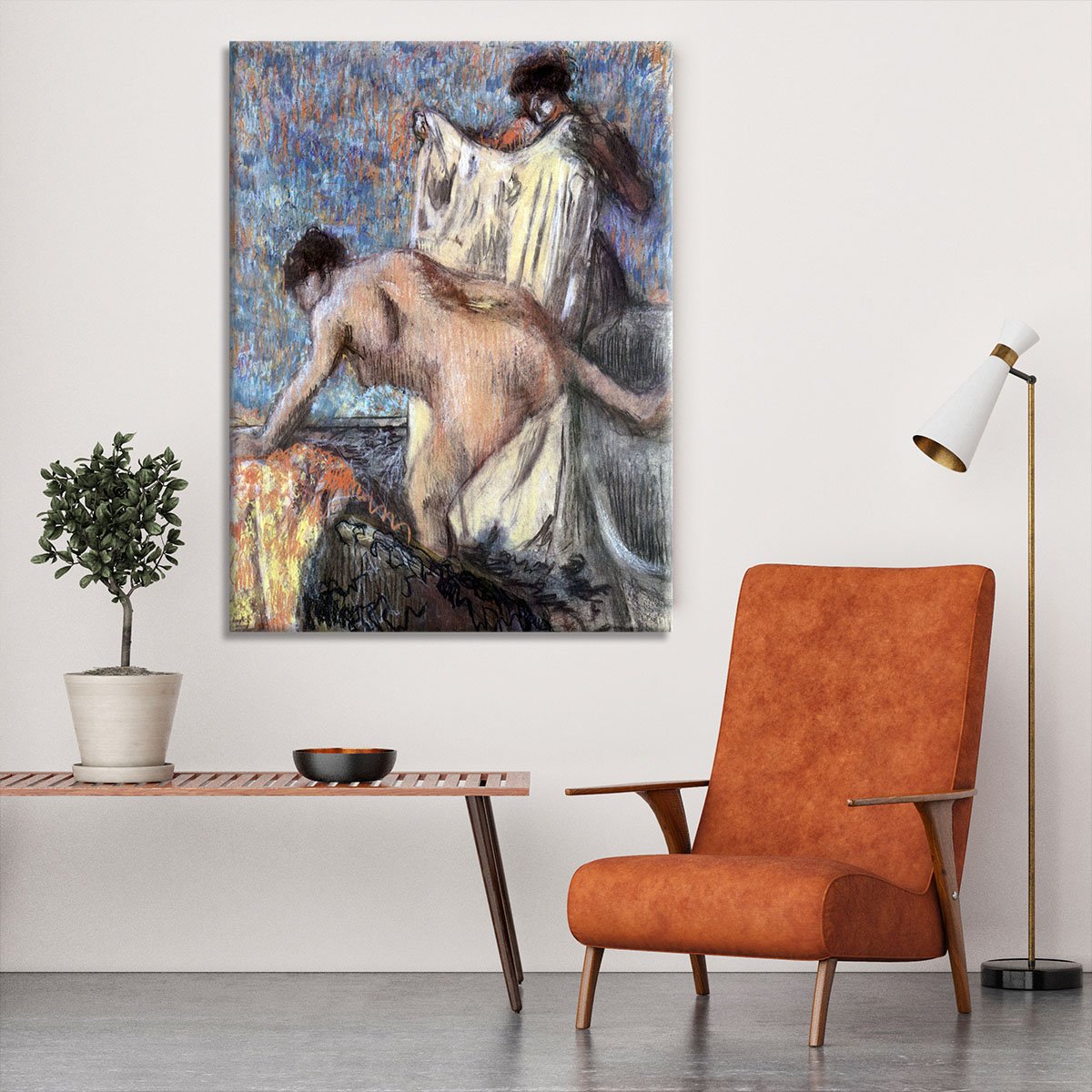 After bathing 3 by Degas Canvas Print or Poster