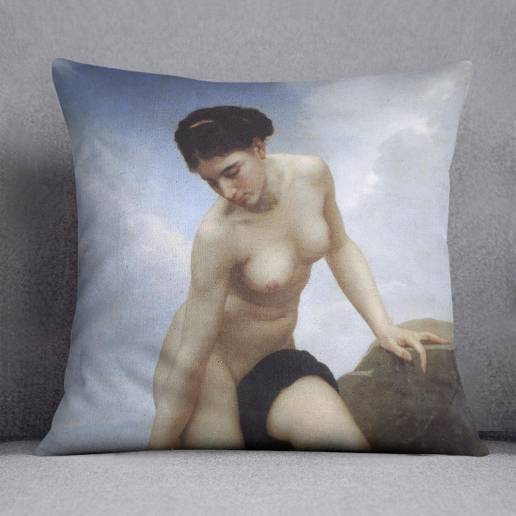 After the Bath By Bouguereau Throw Pillow