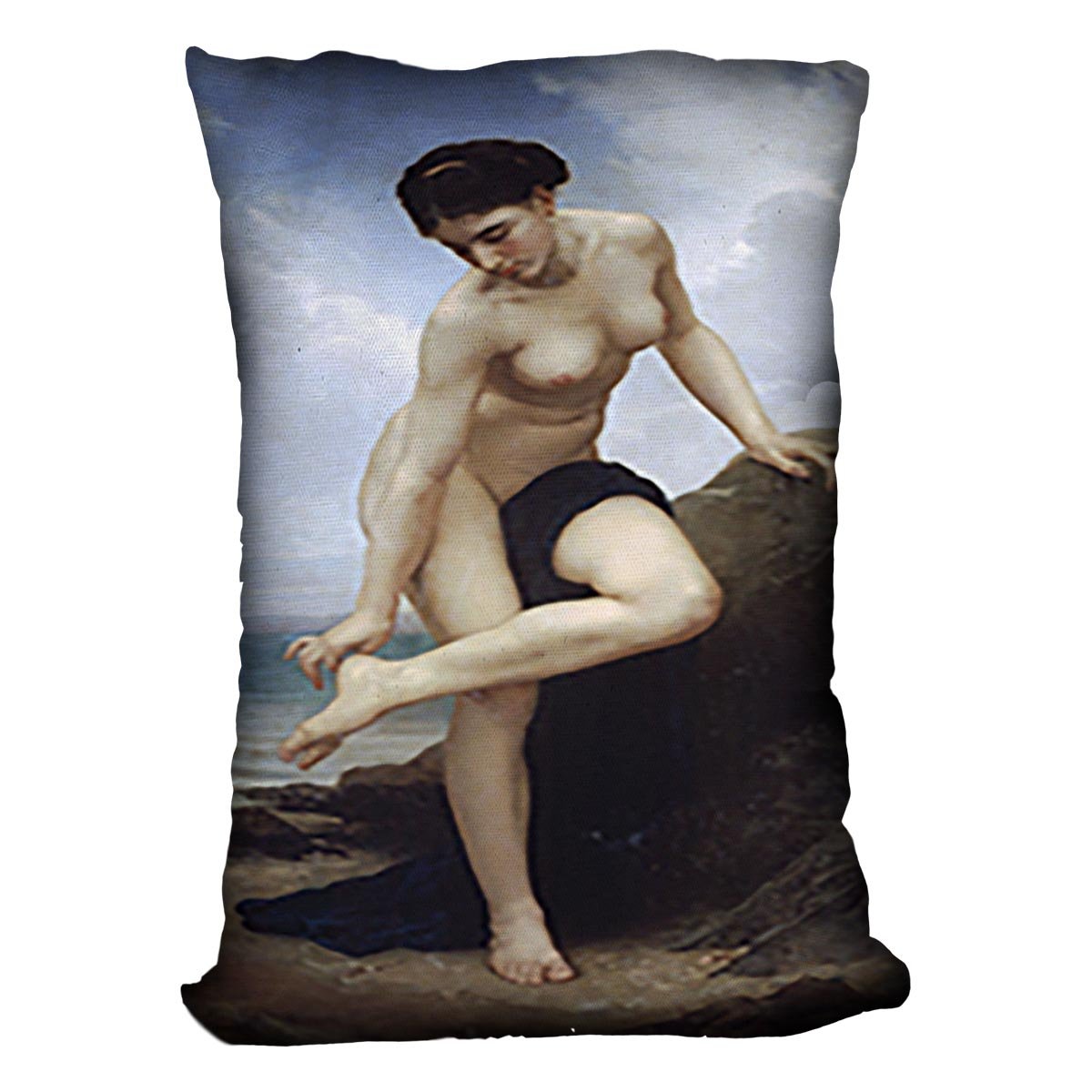 After the Bath By Bouguereau Throw Pillow