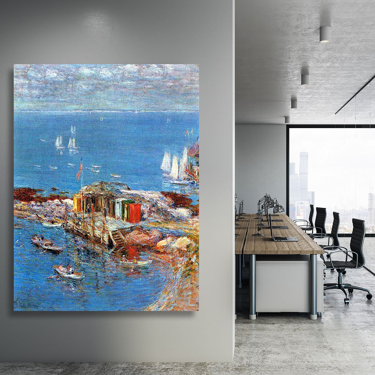 Afternoon in August Appledore by Hassam Canvas Print or Poster