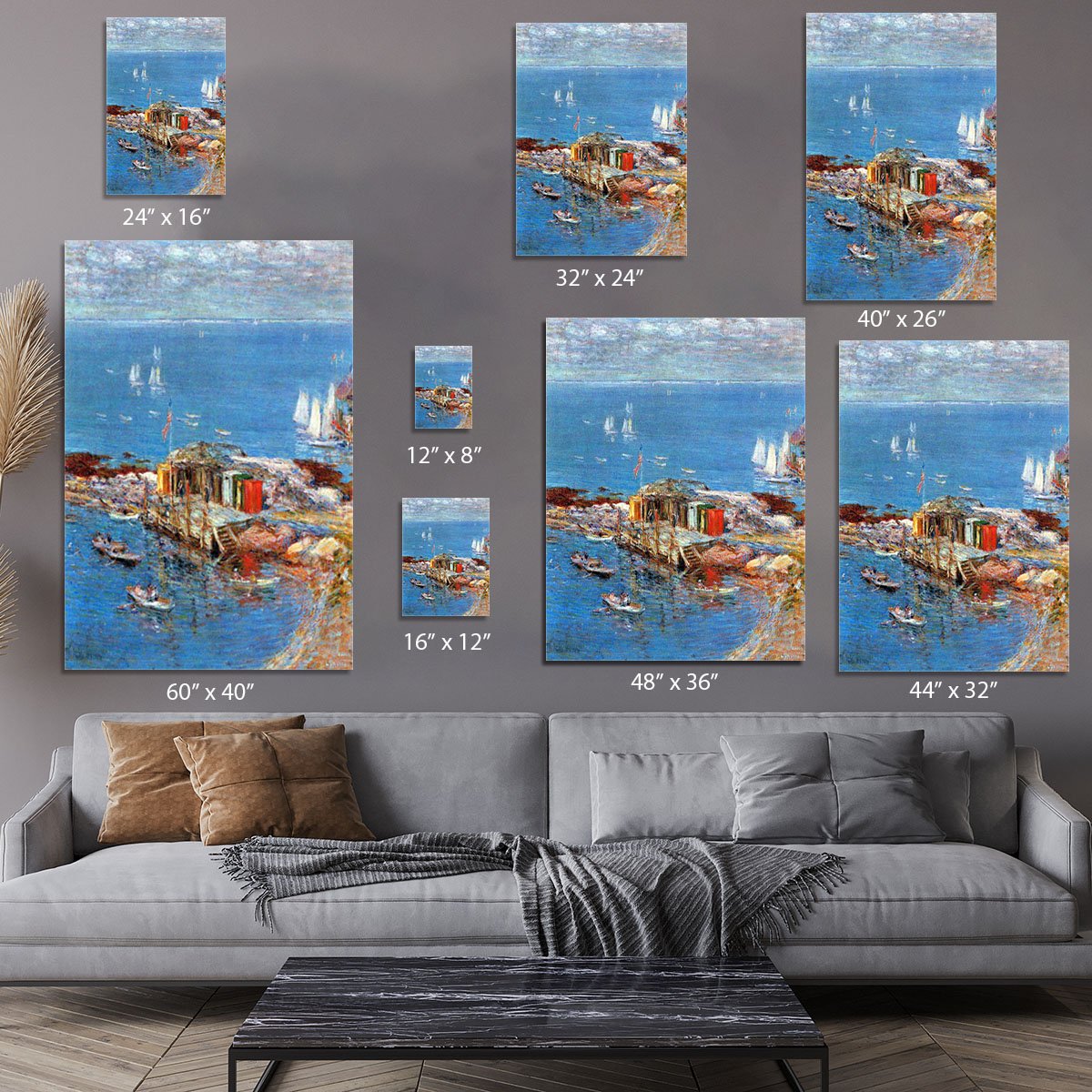 Afternoon in August Appledore by Hassam Canvas Print or Poster