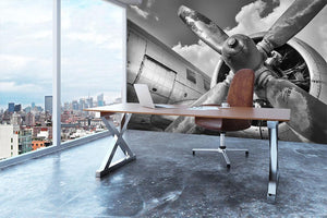 Airplane Wall Mural Wallpaper - Canvas Art Rocks - 3