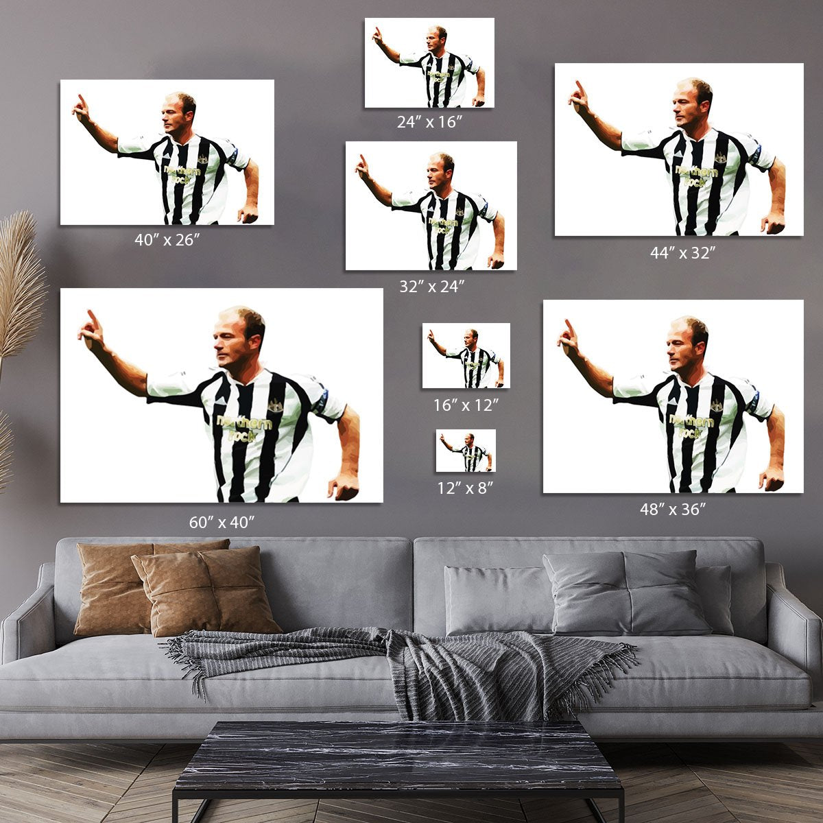 Alan Shearer Newcastle Goal Hero Canvas Print or Poster