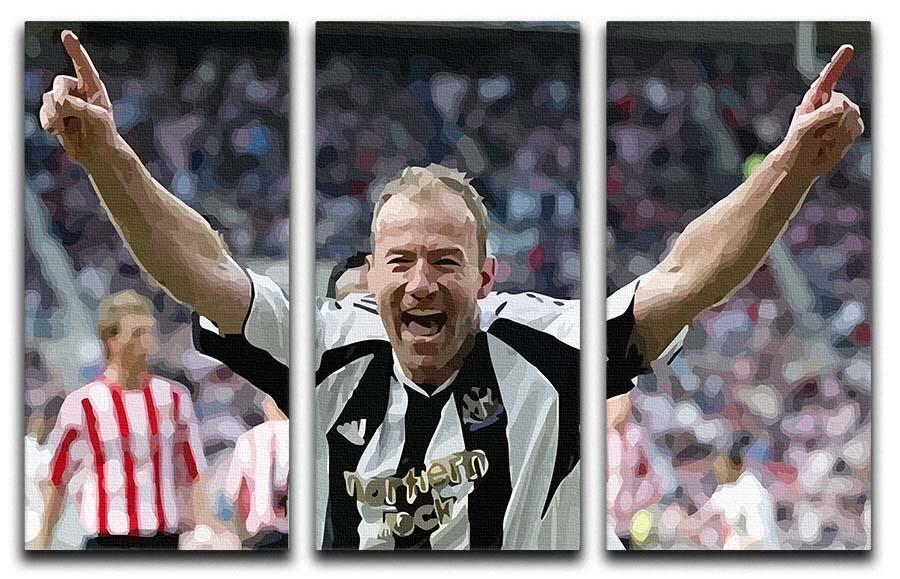 Alan Shearer 3 Split Panel Canvas Print - Canvas Art Rocks - 1