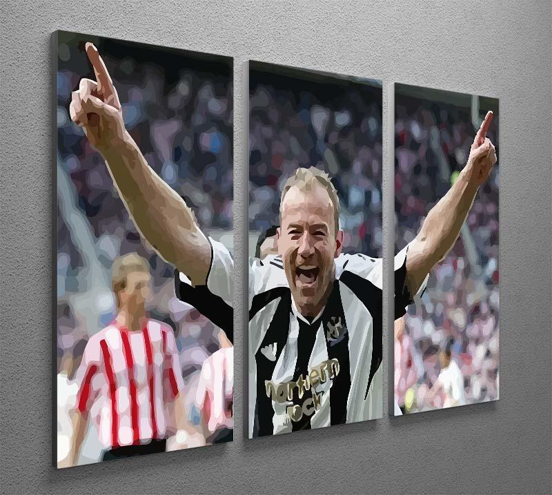 Alan Shearer 3 Split Panel Canvas Print - Canvas Art Rocks - 2