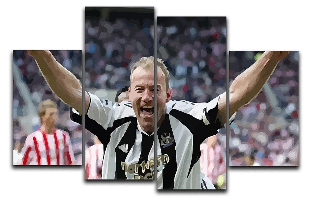 Alan Shearer 4 Split Panel Canvas  - Canvas Art Rocks - 1