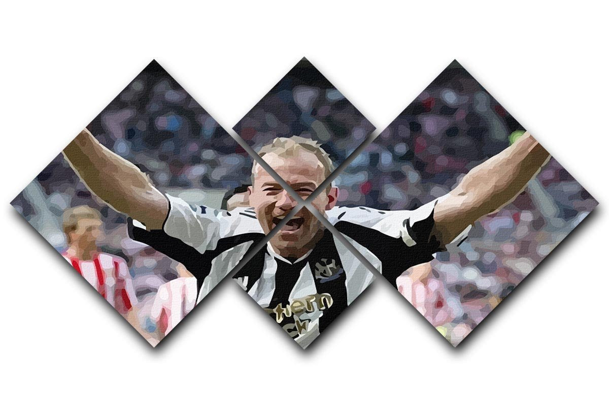 Alan Shearer 4 Square Multi Panel Canvas  - Canvas Art Rocks - 1