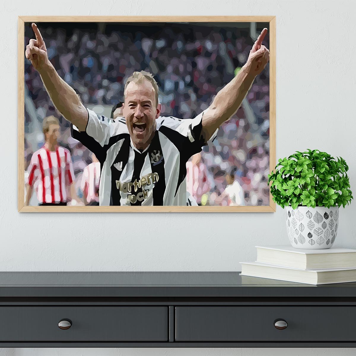 Alan Shearer Framed Print - Canvas Art Rocks - 4