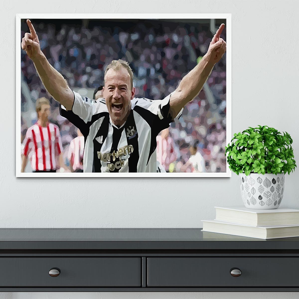 Alan Shearer Framed Print - Canvas Art Rocks -6