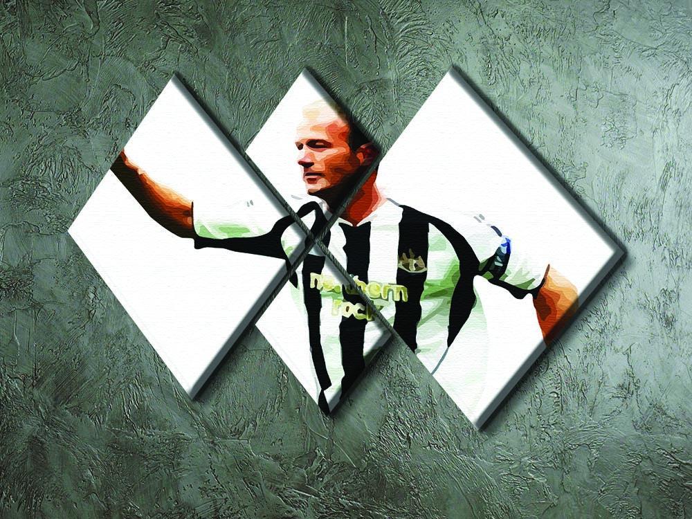 Alan Shearer Newcastle Goal Hero 4 Square Multi Panel Canvas - Canvas Art Rocks - 2