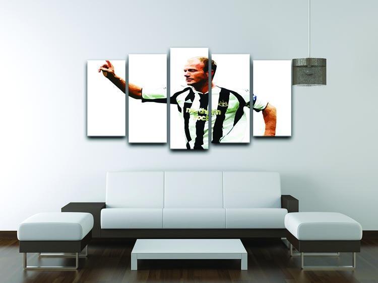 Alan Shearer Newcastle Goal Hero 5 Split Panel Canvas - Canvas Art Rocks - 3