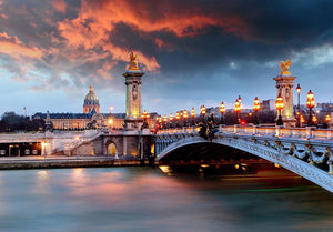 Alexandre 3 Bridge Wall Mural Wallpaper - Canvas Art Rocks - 1