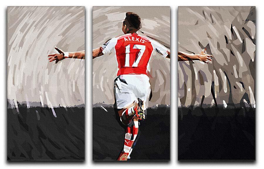 Alexis Sanchez 3 Split Panel Canvas Print - Canvas Art Rocks - 1