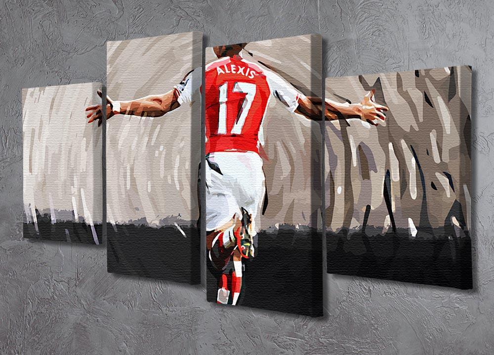 Alexis Sanchez 4 Split Panel Canvas - Canvas Art Rocks - 2