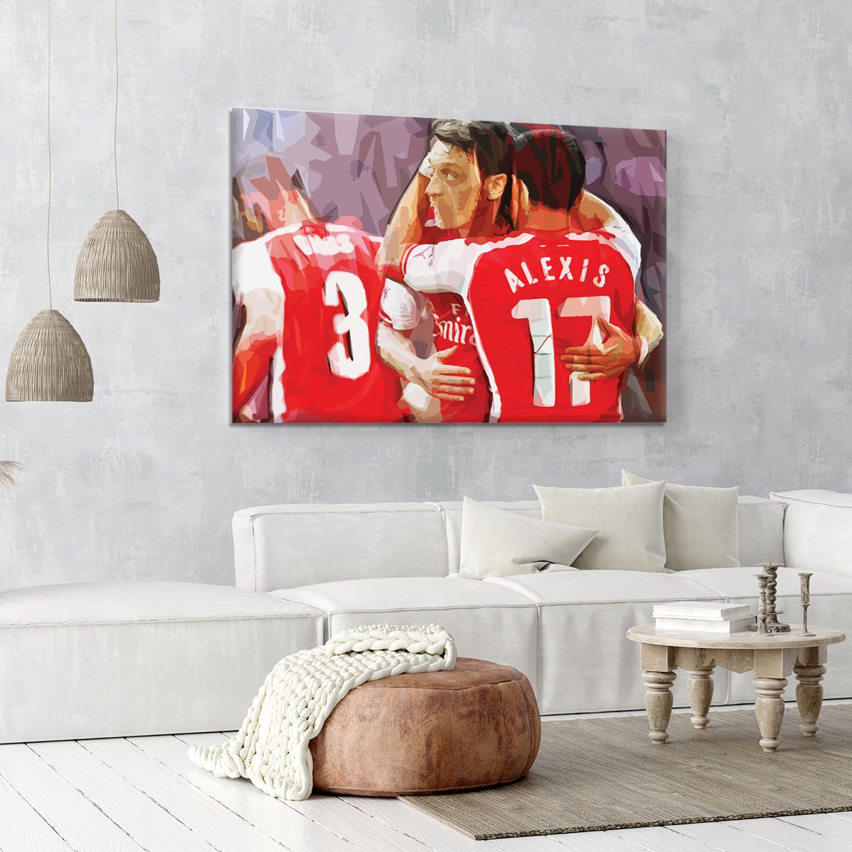 Alexis Sanchez and Mesut Ozil Canvas Print or Poster