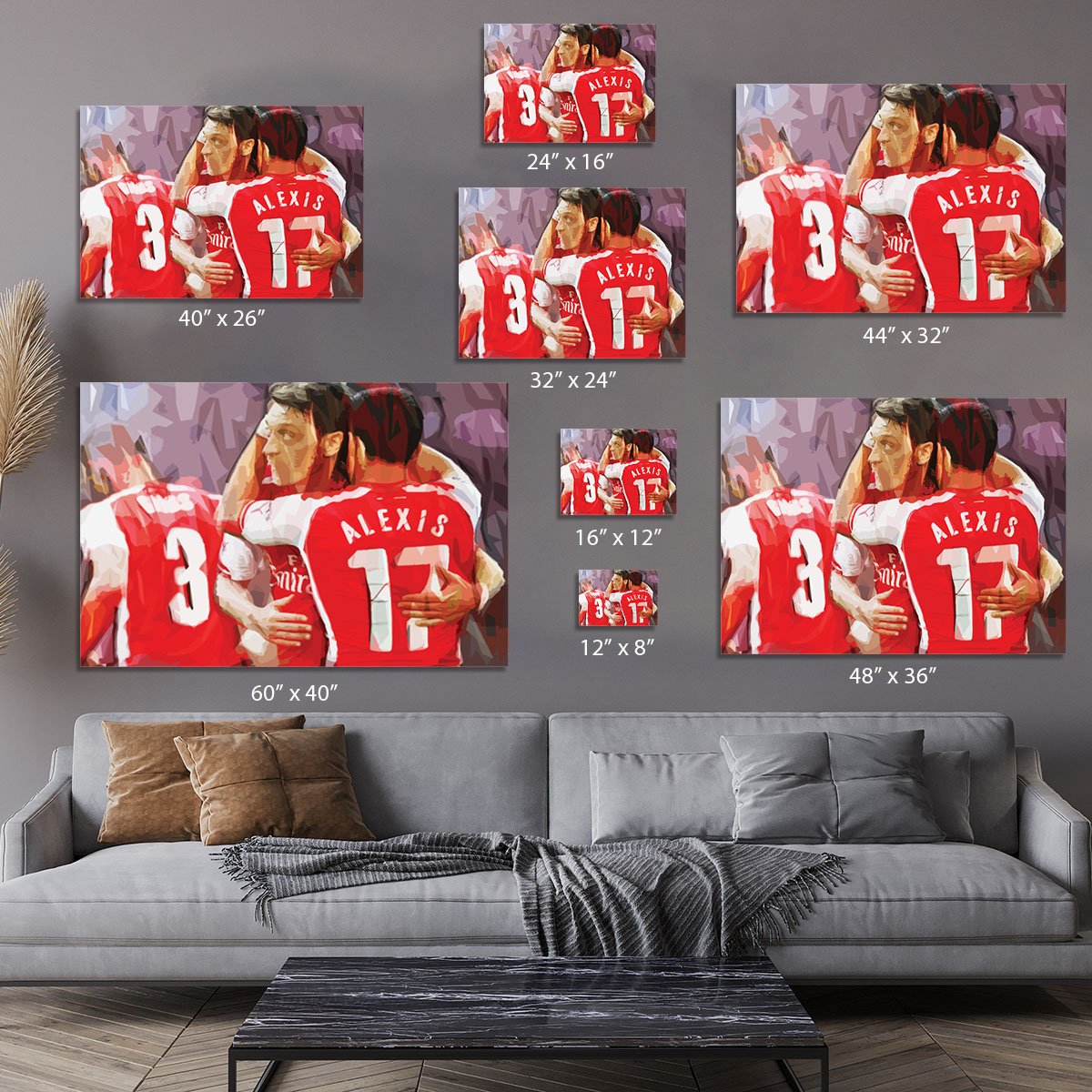 Alexis Sanchez and Mesut Ozil Canvas Print or Poster