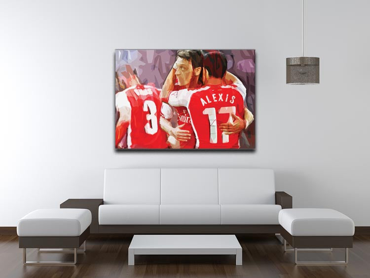 Alexis Sanchez and Mesut Ozil Print - Canvas Art Rocks - 4