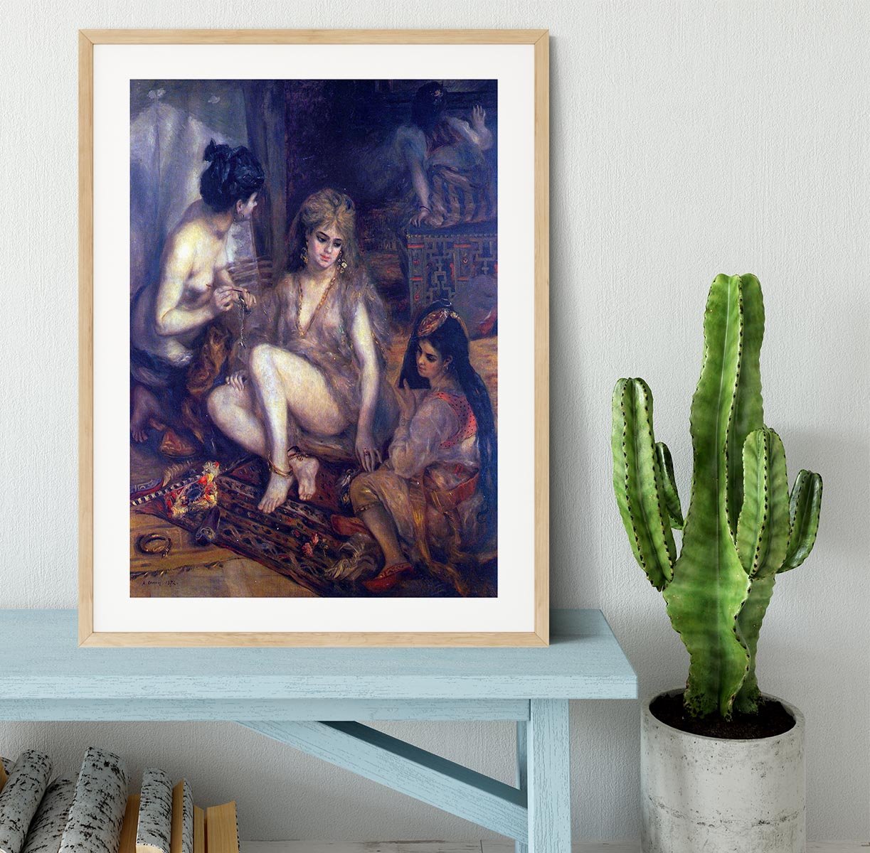 Algerian in Paris dress by Renoir Framed Print - Canvas Art Rocks - 3