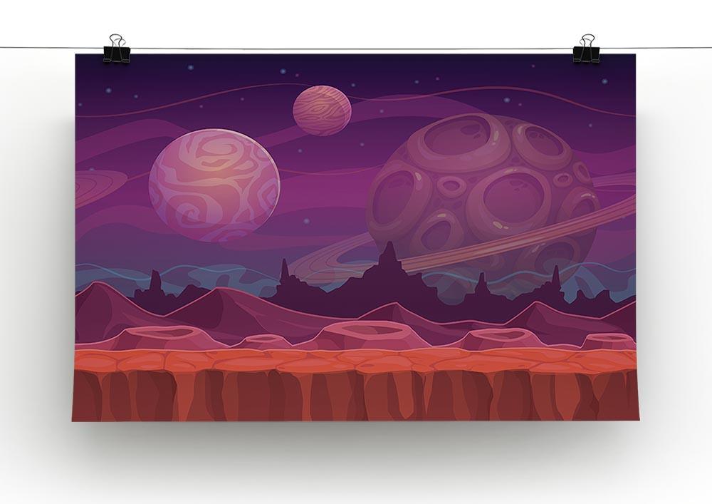 Alien fantastic landscape Canvas Print or Poster - Canvas Art Rocks - 2