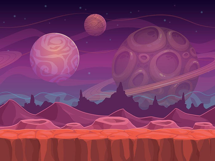 Alien fantastic landscape Wall Mural Wallpaper