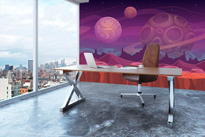 Alien fantastic landscape Wall Mural Wallpaper - Canvas Art Rocks - 3