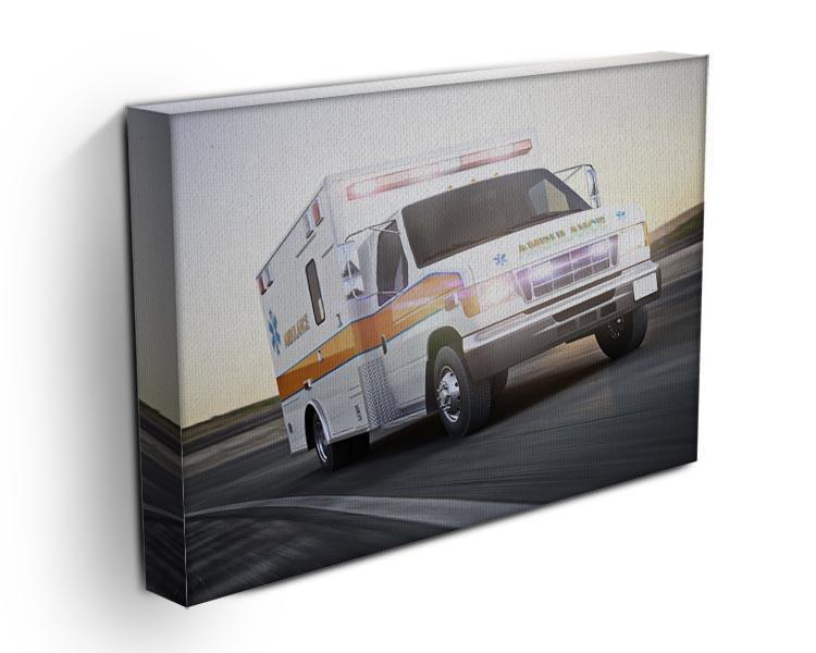 Ambulance running with lights and sirens Canvas Print or Poster - Canvas Art Rocks - 3