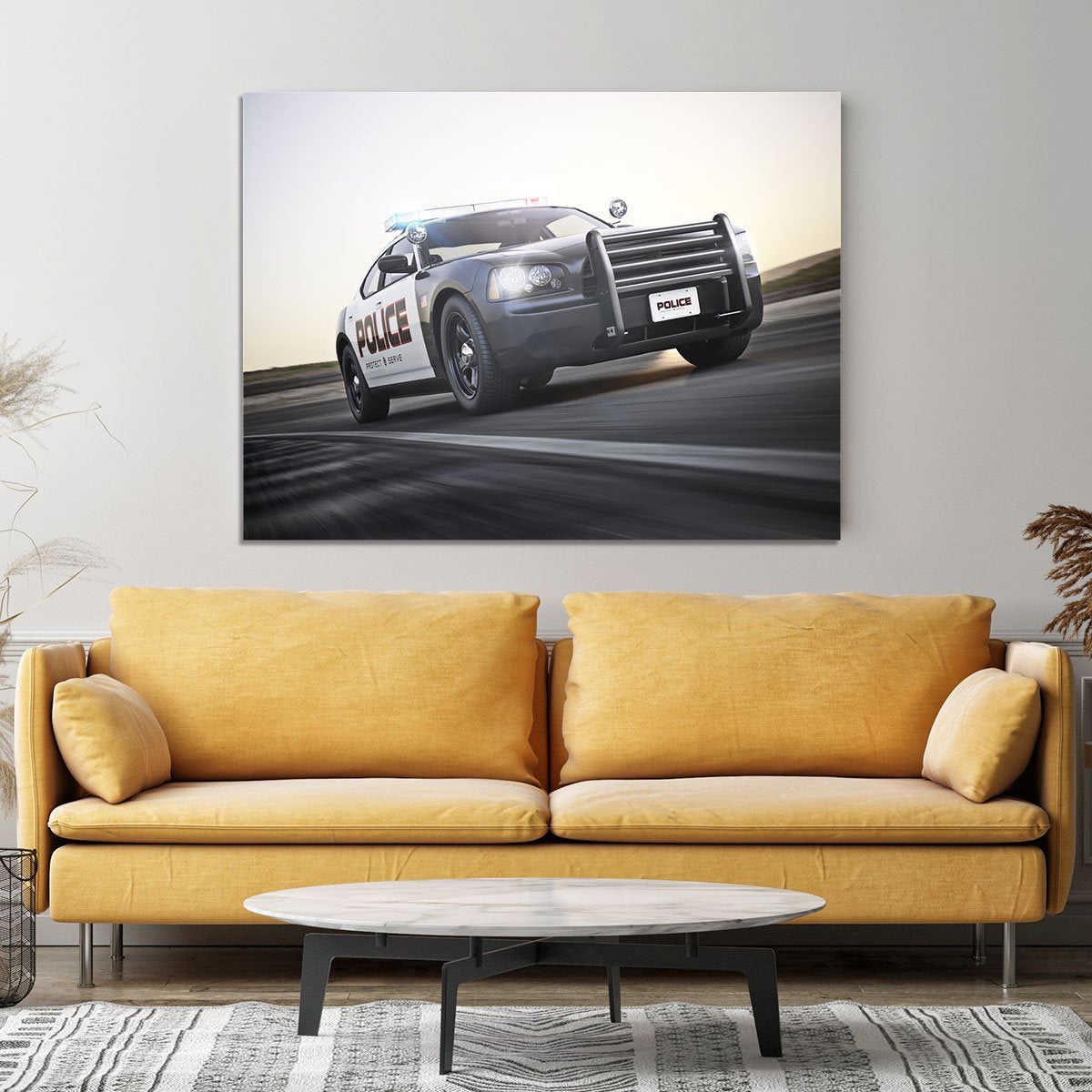American Police Car Canvas Print or Poster