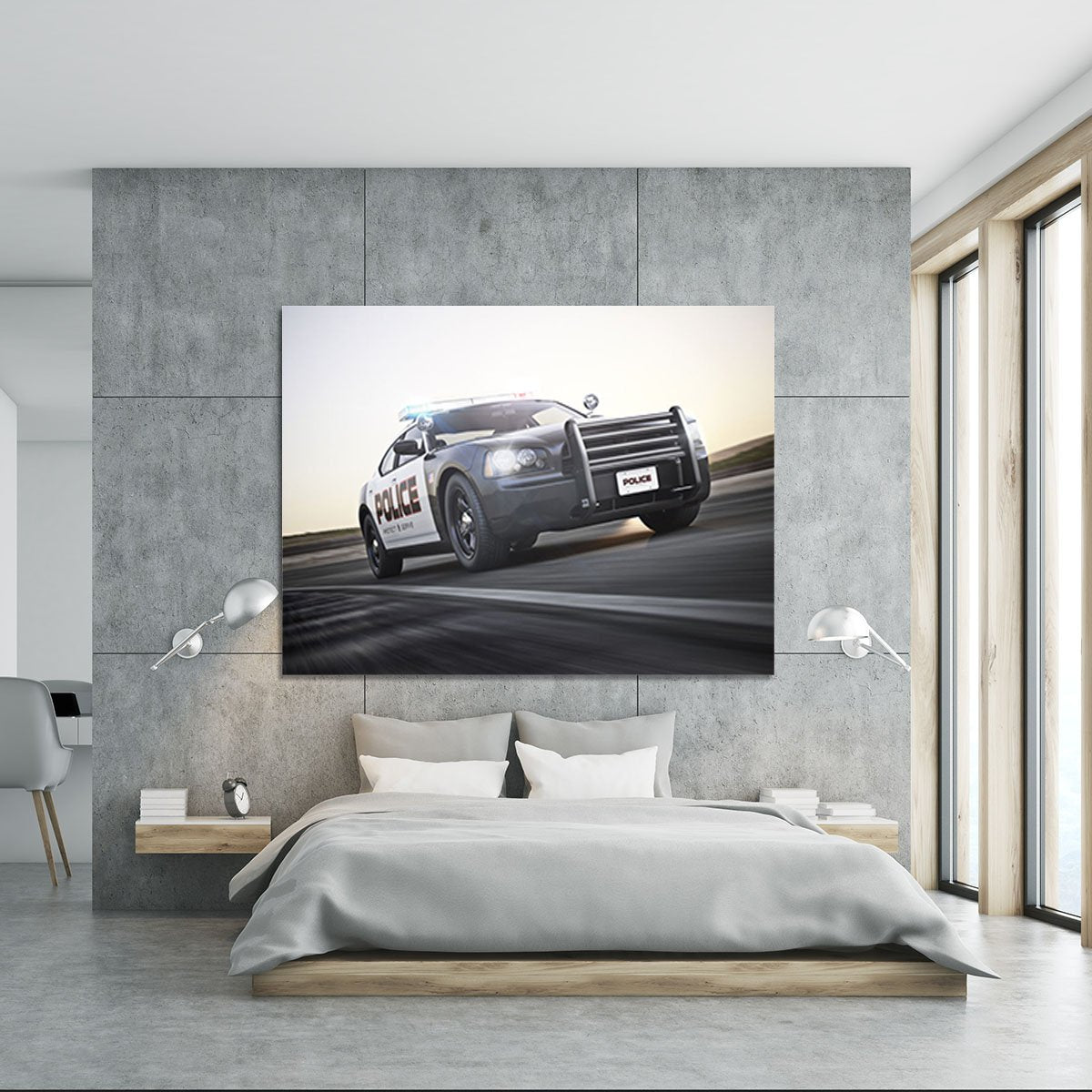American Police Car Canvas Print or Poster