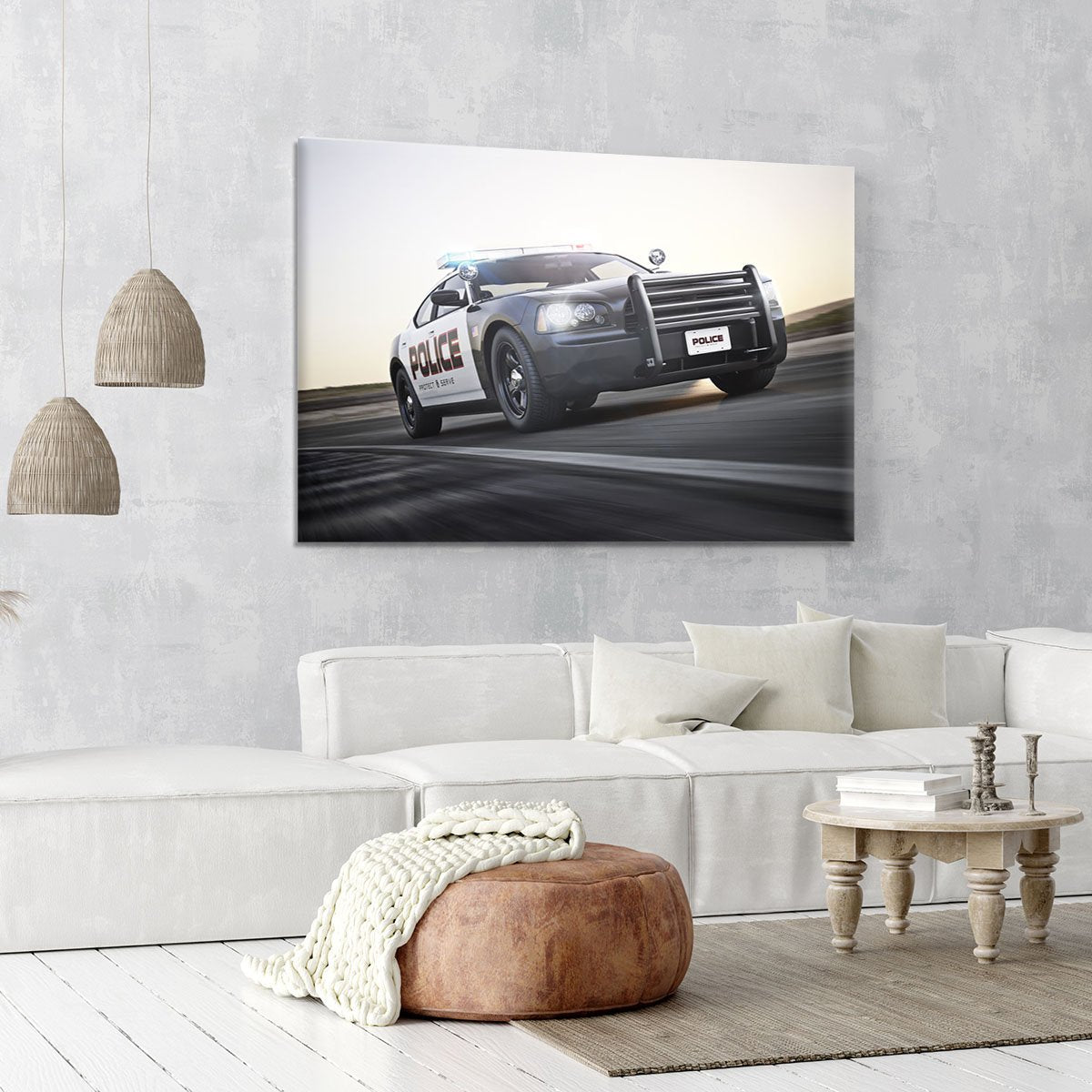 American Police Car Canvas Print or Poster