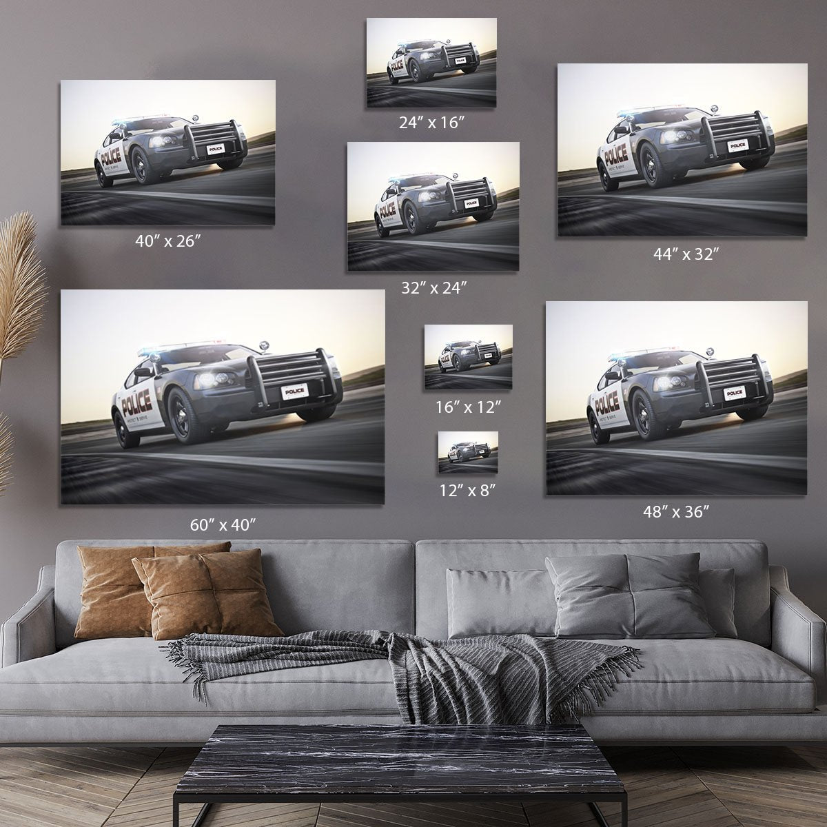 American Police Car Canvas Print or Poster