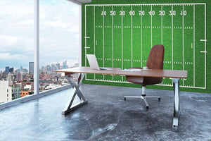 American football field with grass Wall Mural Wallpaper - Canvas Art Rocks - 3
