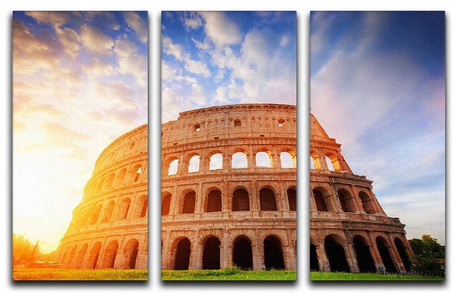 Amphitheatre in sunrise light 3 Split Panel Canvas Print - Canvas Art Rocks - 1