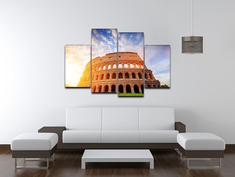 Amphitheatre in sunrise light 4 Split Panel Canvas  - Canvas Art Rocks - 3