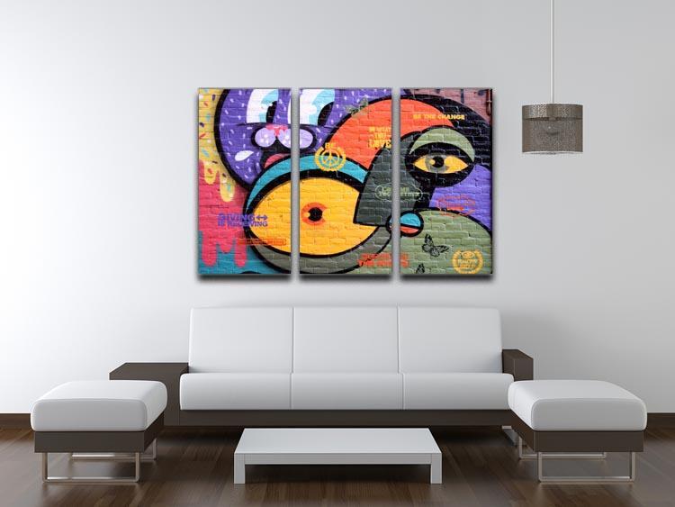 Amsterdam Graffiti 3 Split Panel Canvas Print - Canvas Art Rocks - 3