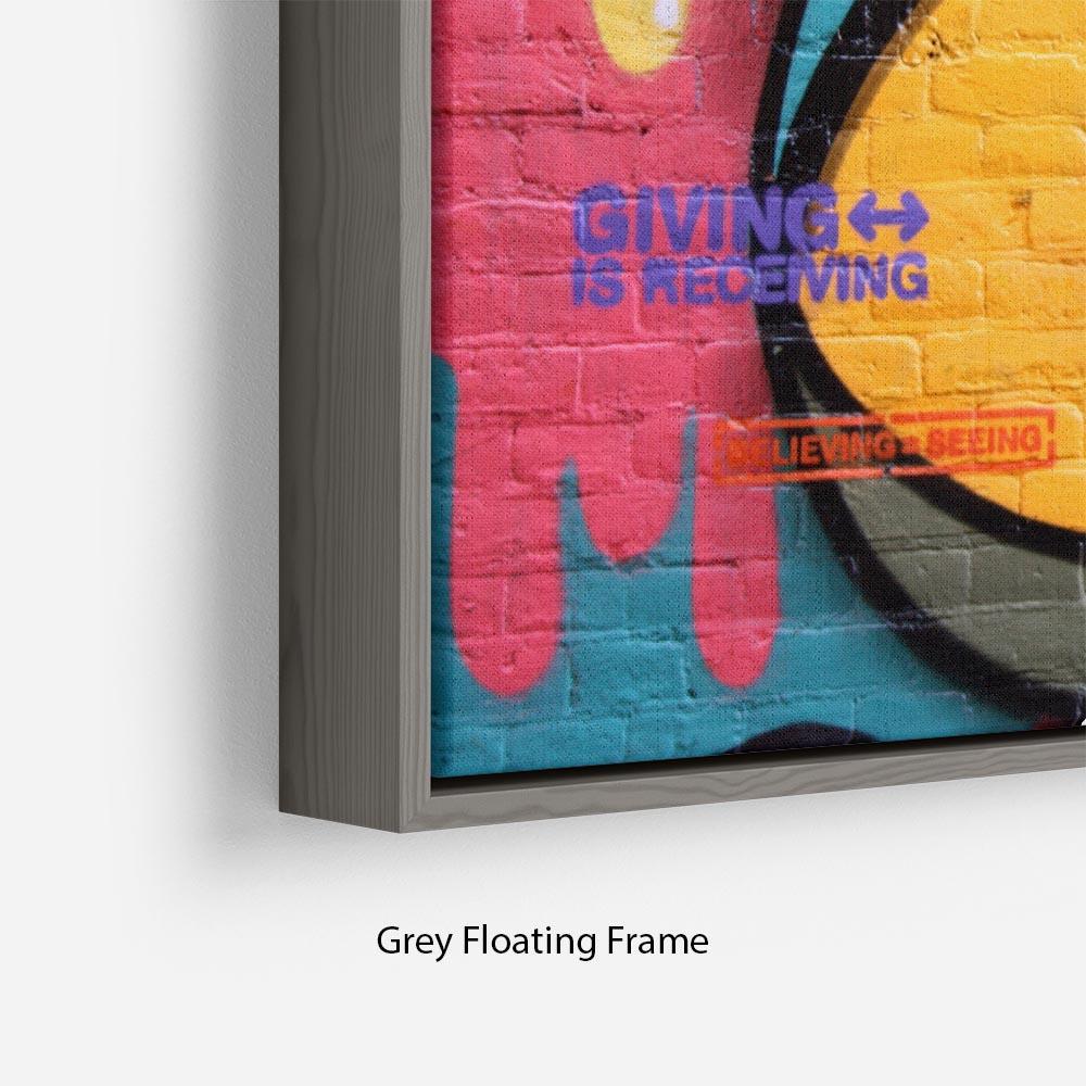 Amsterdam Graffiti Floating Frame Canvas