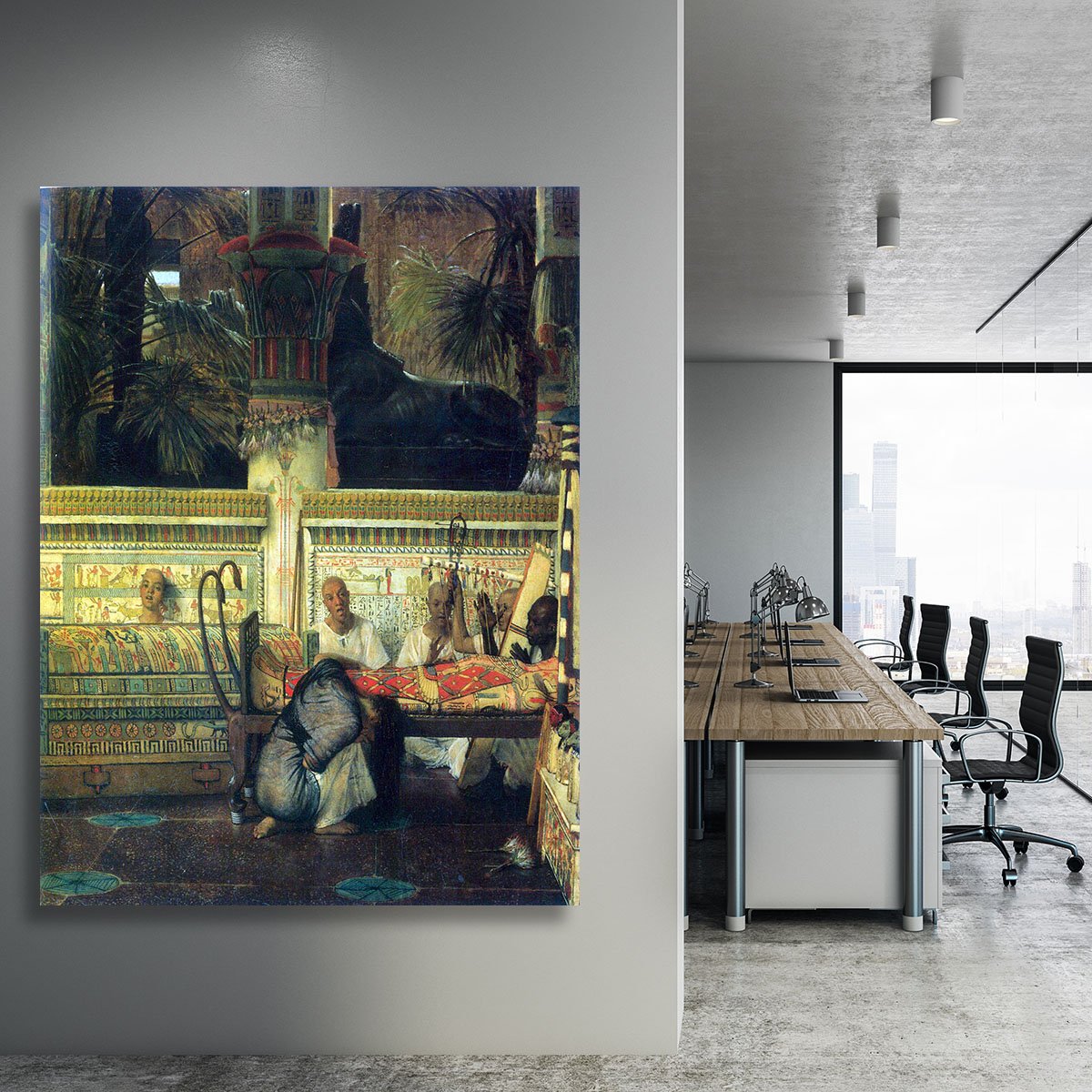 An Egyptian widow at the time of Diocletian detail by Alma Tadema Canvas Print or Poster