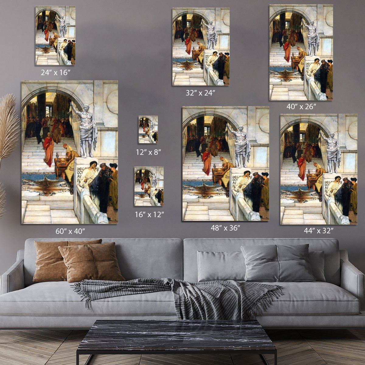 An audience with Agrippa by Alma Tadema Canvas Print or Poster