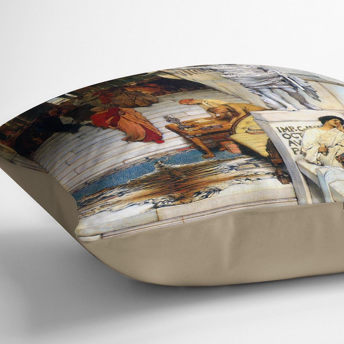 An audience with Agrippa by Alma Tadema Cushion - Canvas Art Rocks - 2