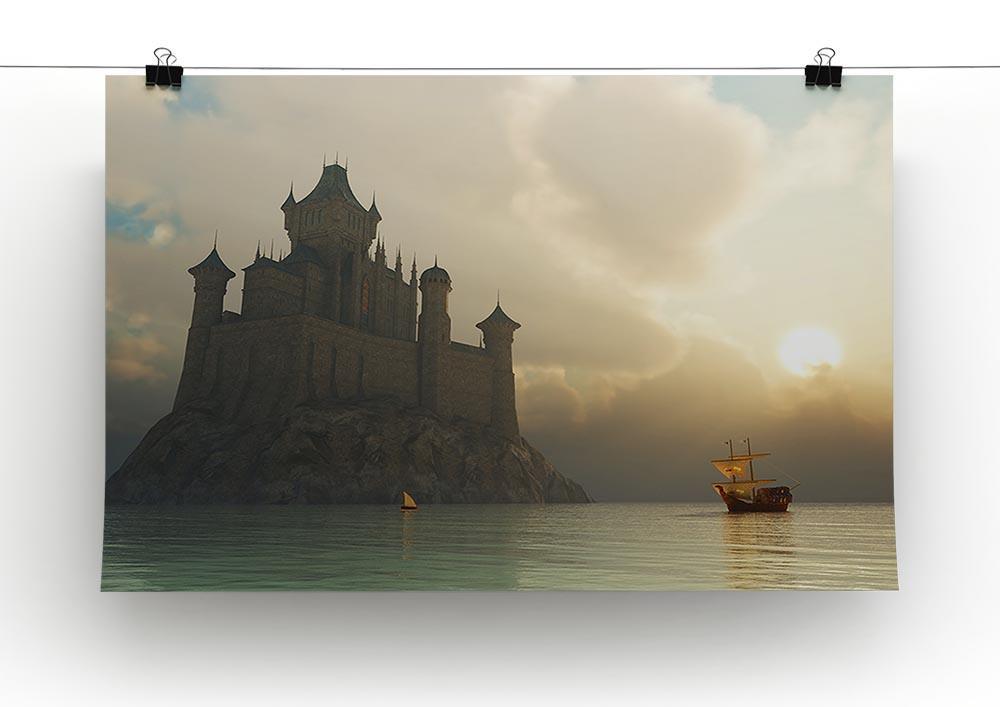 Ancient vessel at sunrise Canvas Print or Poster - Canvas Art Rocks - 2