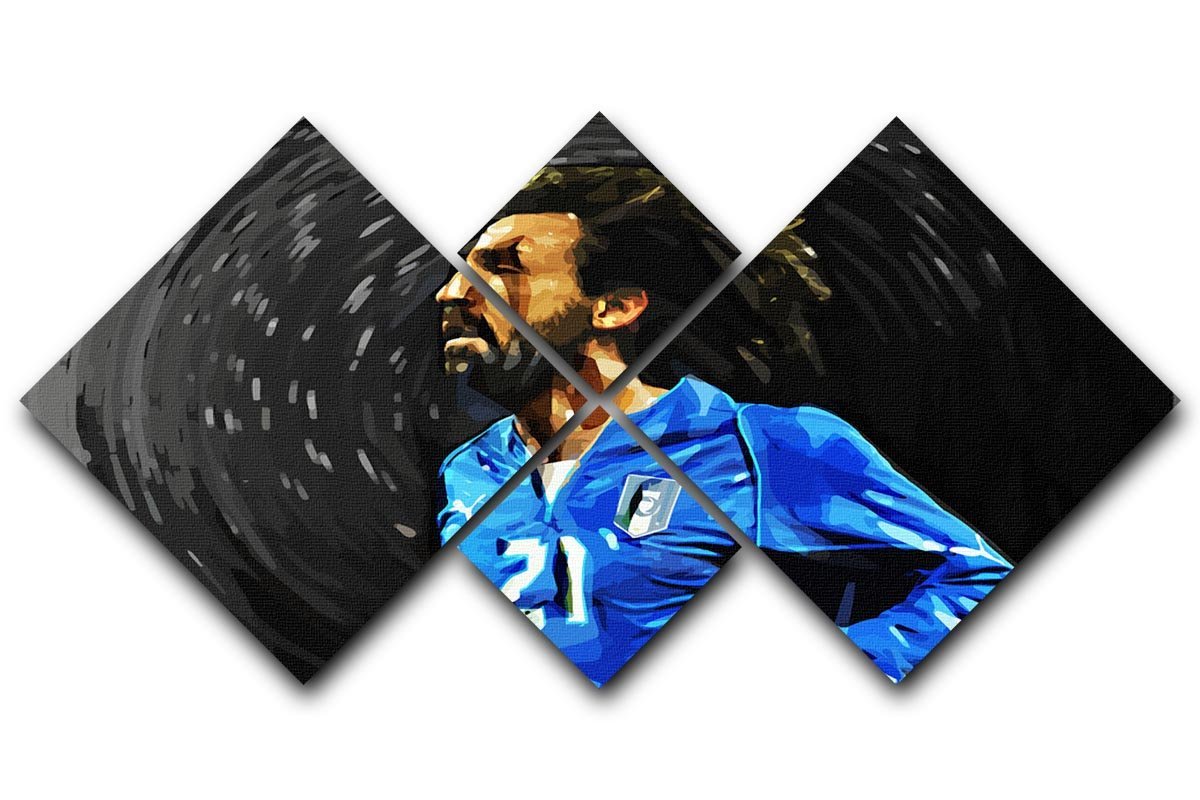 Andrea Pirlo 4 Square Multi Panel Canvas  - Canvas Art Rocks - 1