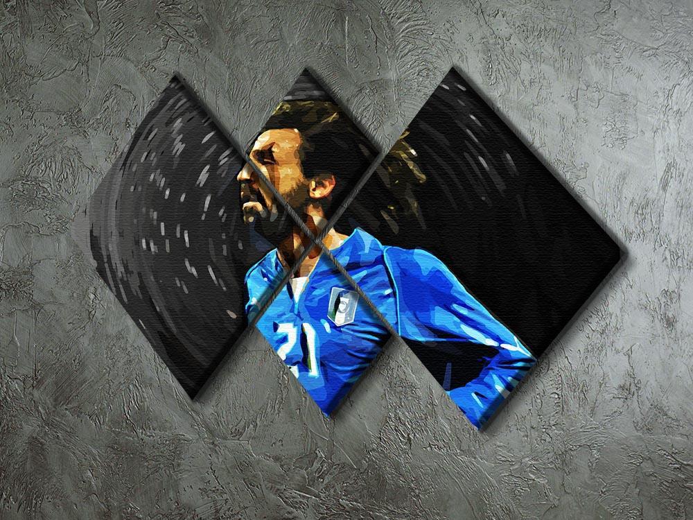 Andrea Pirlo 4 Square Multi Panel Canvas - Canvas Art Rocks - 2
