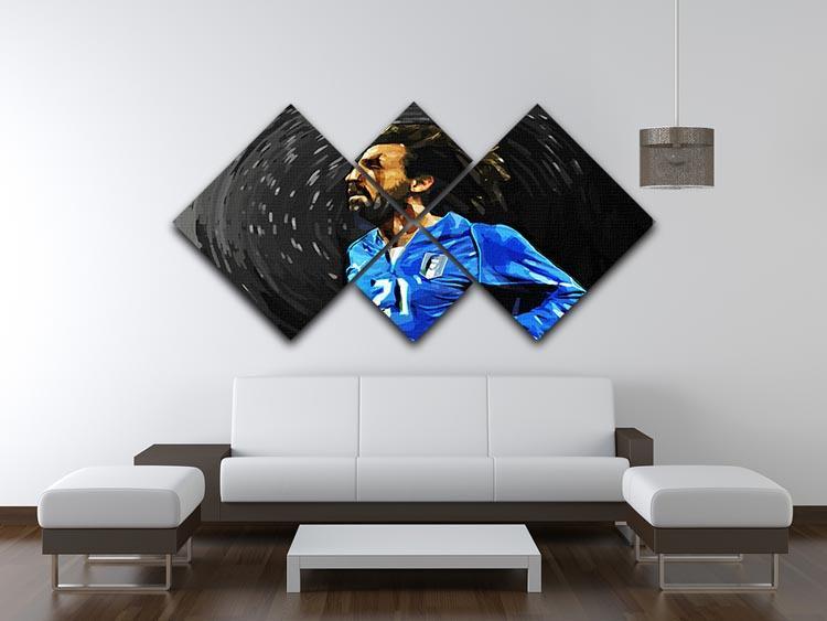 Andrea Pirlo 4 Square Multi Panel Canvas - Canvas Art Rocks - 3