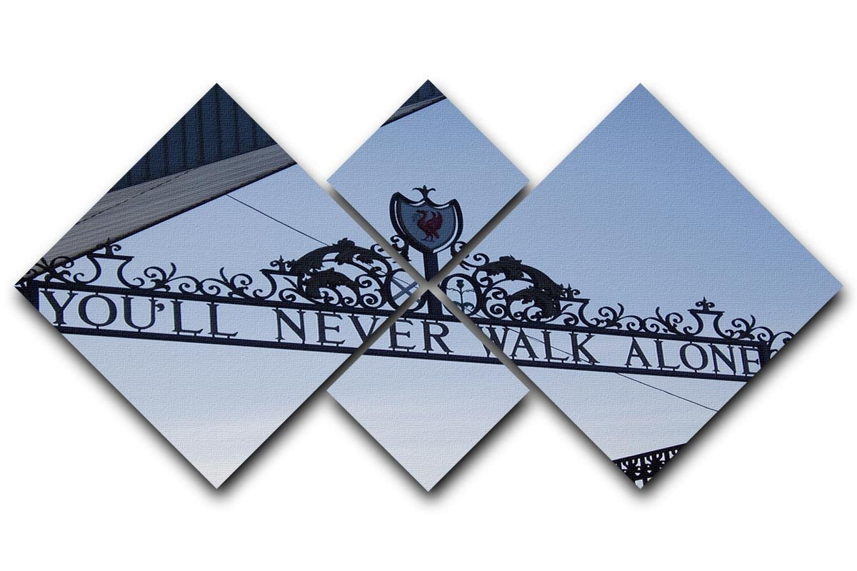 Anfield Gates 4 Square Multi Panel Canvas  - Canvas Art Rocks - 1
