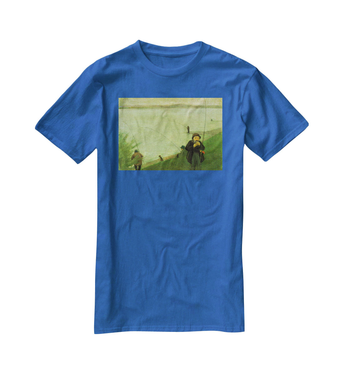 Anglers on the Rhine by Macke T-Shirt - Canvas Art Rocks - 2